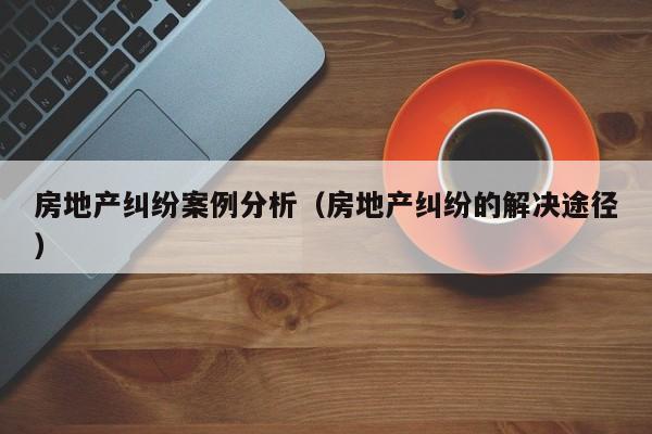 房地产纠纷案例分析（房地产纠纷的解决途径）